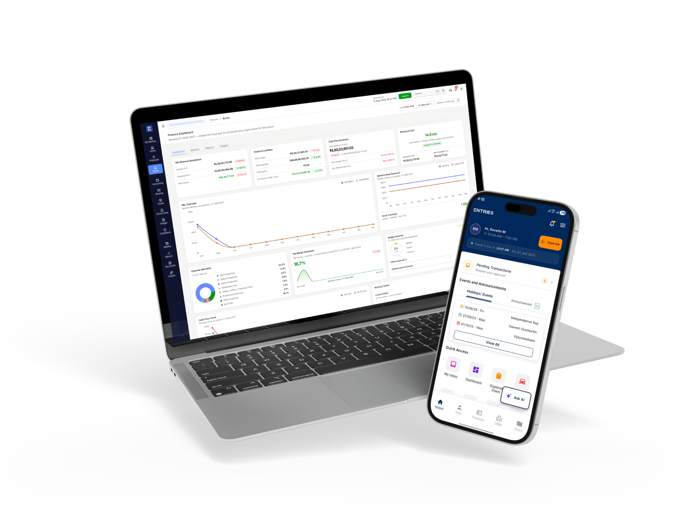 EntriesOne ESS mobile app