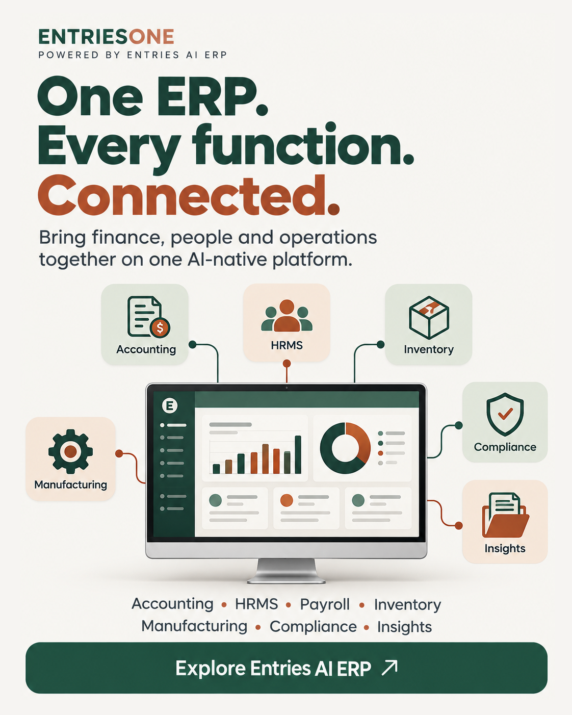 Entries ERP dashboard preview